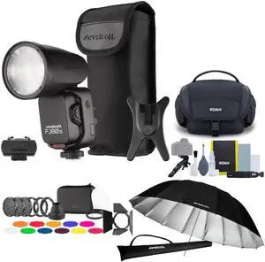Westcott FJ80 II M Universal Touchscreen 80Ws Speedlight with Adapter Bundle