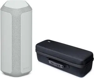 Sony SRS-XE300 X-Series Wireless Portable Bluetooth Speaker (Gray) with Case