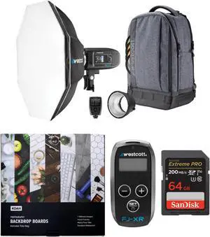 Westcott FJ400 Strobe 1-Light Backpack Kit with FJ-X3 S Trigger for Sony Bundle