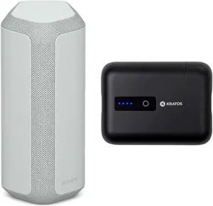 Sony SRS-XE300 X-Series Bluetooth Speaker (Gray) with 10,000mAh Power Bank