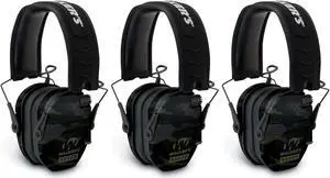 Walker's Razor Slim Electronic Shooting Muffs 3-Pack (Multi Cam Camo Gray)