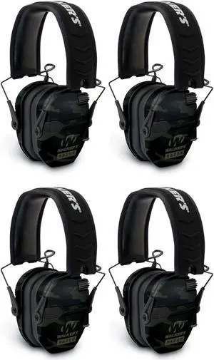 Walker's Razor Slim Electronic Shooting Muffs 4-Pack, Multi cam Camo Gray