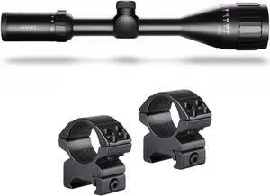 Hawke Sport Optics Vantage HD 4-12X50AO Mil Dot IR Riflescope with 2-Piece Rings