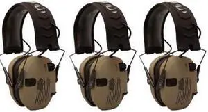 Walkers Razor Shooting Muffs (Distressed Flag) 3-Pack