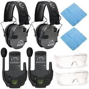 Walkers Razor Slim Electronic Muff (Carbon, 2-Pack) Bundle