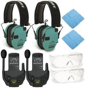 Walkers Razor Slim Electronic Muff (Light Teal, 2-Pack) Bundle