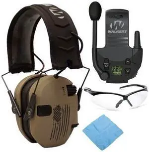 Walker's Razor Slim Electronic Shooting Hearing Protection Muff Bundle