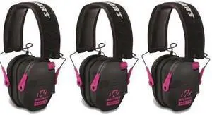 Walker's Razor Slim Electronic Shooting Muffs 3-Pack, Pink