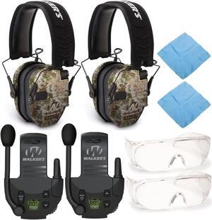 Walkers Razor Slim Electronic Muff (Kryptek Camo, 2-Pack) Bundle