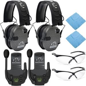 Walkers Razor Slim Electronic Muff (Carbon, 2-Pack) Bundle
