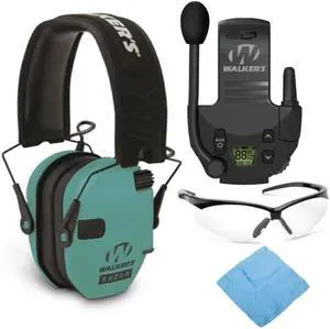Walkers Razor Slim Electronic Muff (Light Teal) with Accessory