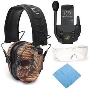 Walkers Razor Slim Electronic Shooting Muff (American Flag) Bundle