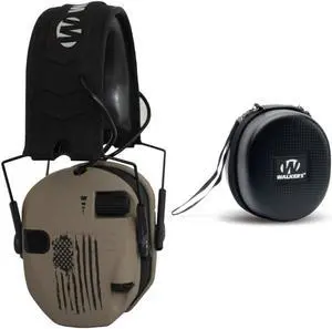 Walkers Razor Digital Electronic Ear Muff (US Flag-FDE) Bundle
