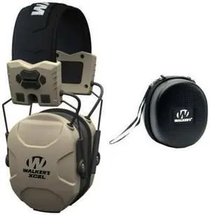 Walker's XCEL 100 Digital Electronic Shooting Muff with Voice Clarity, Case Kit