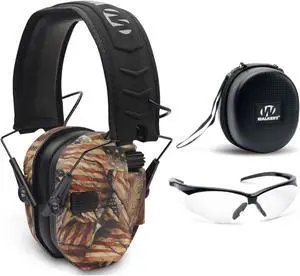 Walkers Razor Slim Electronic Muff (American Flag) w/ Case and Shooting Glasses