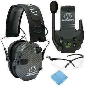 Walkers Razor Slim Electronic Muff (Carbon) Bundle
