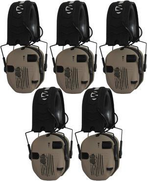 Walker's Razor Slim Electronic Shooting Muffs (5-Pack, US Flag-FDE)