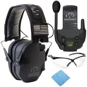 Walker's Razor Slim Electronic Muff (Black Patriot Version) Bundle