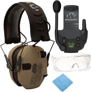 Walker's Razor Slim Electronic Shooting Hearing Protection Muff Bundle