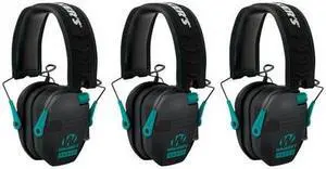 Walker's Razor Slim Electronic Shooting Muffs 3-Pack (Teal)