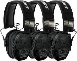 Walker's Razor Slim Electronic Shooting Muffs Patriot Series (Camo) (3-Pack)