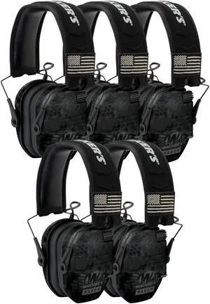 Walker's Razor Slim Electronic Shooting Muffs Patriot Series (Camo) (5-Pack)