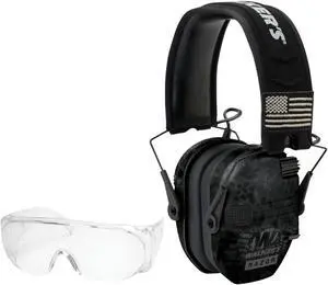 Walker's Razor Slim Shooting Muffs Kit Patriot Series (Kryptek Camo) w/Glasses