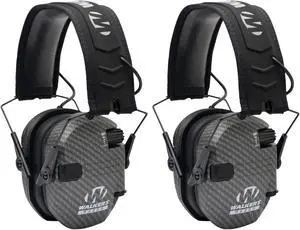 Walker's Razor Slim Electronic Shooting Muffs 2-Pack Bundle (Carbon Gray)