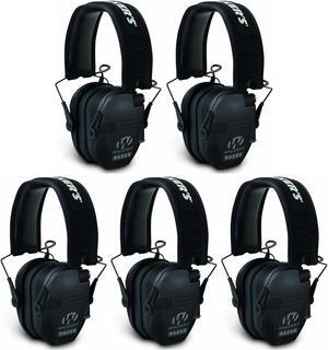 Walker's Razor Slim Electronic Shooting Muffs 5-Pack, Black
