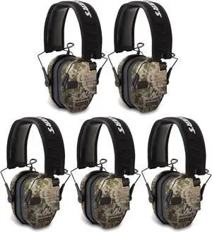 Walkers Razor Slim Electronic Shooting Ear Muff (Kryptek Camo) 5-Pack Bundle