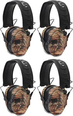 Walker's Razor Slim Electronic Shooting Muffs 4-Pack Bundle, USA 2nd Amendment