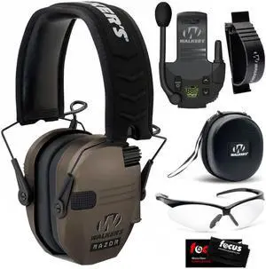 Walker's Razor Slim Electronic Muff ULTIMATE RANGE BUNDLE, Flat Dark Earth