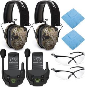 Walkers Razor Slim Electronic Muff (Kryptek Camo, 2-Pack) Bundle