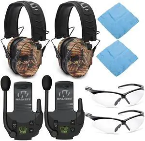 Walker's Razor Slim Electronic Shooting Muff (American Flag, 2-Pack) Bundle