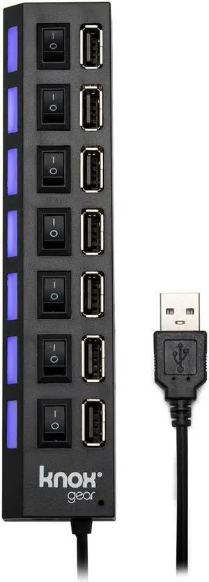 Knox Gear Universal 7-Port 2.0 USB Hub
