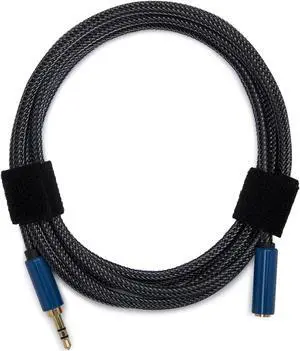 Knox Gear Nylon Braided 3.5mm Male-Female Audio Extension Adapter Cable (6-Feet)