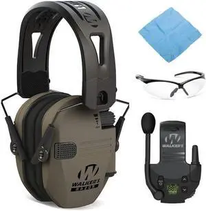 Walkers Razor Tacti-Grip with Rubber Headband (Earth) w/Walkie-Talkie Bundle