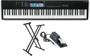 Novation Launchkey MK3 88-Key Ableton Keyboard Controller, Stand and Pedal