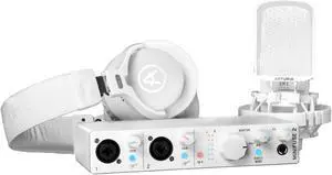 Arturia MiniFuse Recording Pack, White with EF1 Headphones and CM1 Microphone