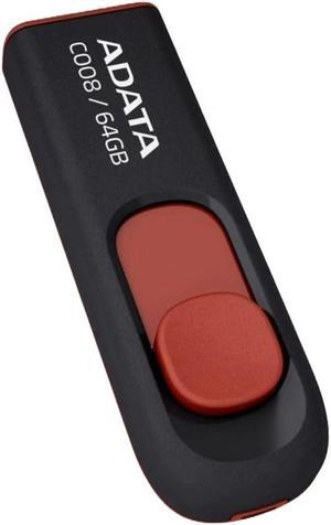 ADATA 64GB USB 2.0 Retractable Capless Flash Drive (Red)