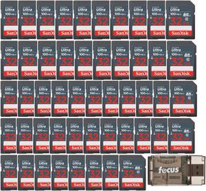 SanDisk 32GB Ultra SDHC UHS-I Memory Card (50-Pack) with USB 2.0 Card Reader
