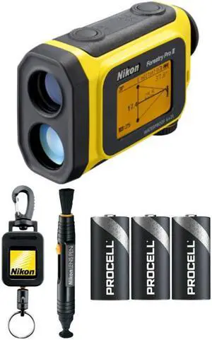 Nikon Forestry Pro II Laser Rangefinder with 2 Spare Batteries Bundle