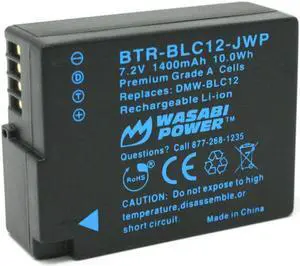 Wasabi Power Battery with Premium Grade A Cells for Panasonic DMW-BLC12 Battery
