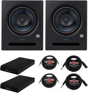 PreSonus Eris Pro 6 6-Inch 2-Way Studio Monitors with 1/4-Inch TRS Cables Bundle