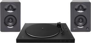 Sony PS-LX310BT Wireless Turntable with Bluetooth Connectivity with 3-Inch Powered Studio Monitors Pair (Black) bundle