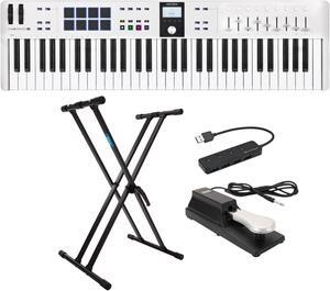 Arturia KeyLab Essential 61 mk3 MIDI Keyboard Controller with Stand Bundle
