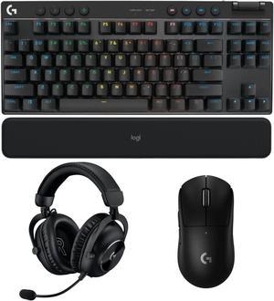 Logitech G PRO X TKL Clicky Gaming Keyboard  G PRO X SUPERLIGHT 2 Gaming Mouse  Pro X 2 Lightspeed Gaming Headset  MX Palm Rest Black