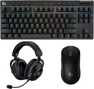 Logitech G PRO X TKL Gaming Keyboard  G PRO X SUPERLIGHT 2 Gaming Mouse  Pro X 2 Lightspeed Gaming Headset Black