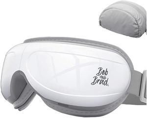 BOB AND BRAD Eye Massager, EyeOasis 2 - Heated Eye Massager for Migraines with Compression and Music, Smart Eye Mask Massager Reduce Eye Strain Dry Eye Improve Sleep, Gifts for Women Men (White)