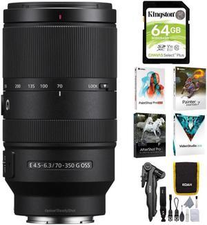 Sony E 70-350mm F4.5-6.3 G OSS Lens with Software Suite and Accessory Card